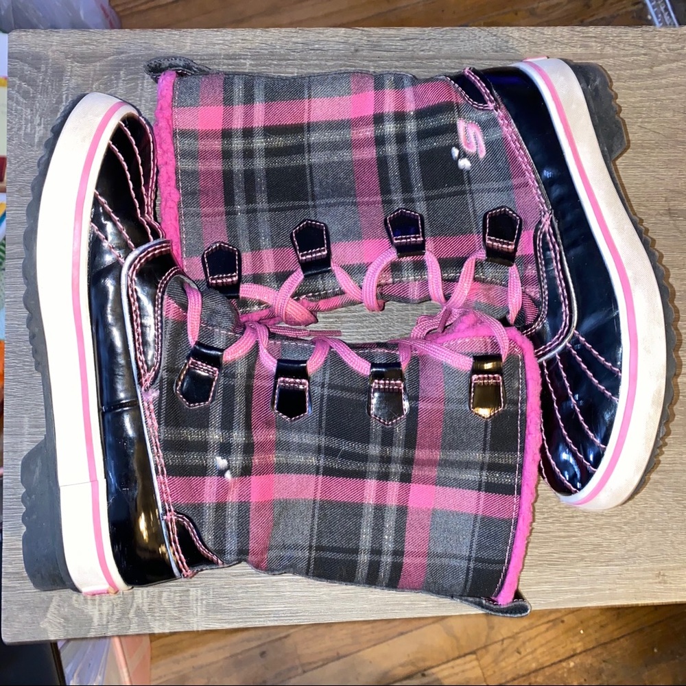 VGUC girls Skechers Kids highlanders Safari Glitz